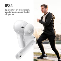 imoshion Aura Pro Earbuds - Draadloze Oordopjes met Active Noise Cancelling (ANC) - Wireless Bluetooth Earphones - Oortjes - Wit — thumbnail 4