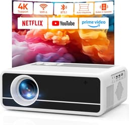 4K Beamer Smart Projector , officiële Netflix, native 1080p, elektrische focus, automatische trapeziumcorrectie, AKATUO home cinema projector, WiFi6 Bluetooth, videoprojector, bulletin, luidspreker voor — thumbnail 1