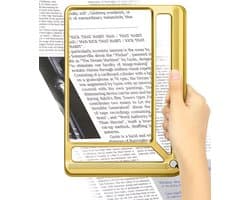 4x Rechthoekig Vergrootglas voor Lezen met Groot Kijkgebied, Handzaam en Lichtgewicht