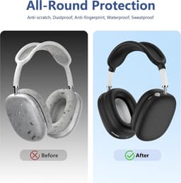 4-in-1 Siliconen Beschermhoes Set voor Hoofdtelefoon - Krasbestendig Accessoirepakket — thumbnail 5