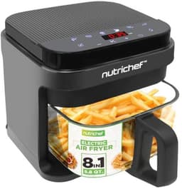 5.8 Quart Air Fryer met 8 Voorgeprogrammeerde Kookstanden en Transparante Frituurmand — thumbnail 1