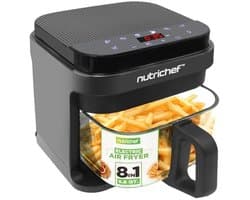 5.8 Quart Air Fryer met 8 Voorgeprogrammeerde Kookstanden en Transparante Frituurmand