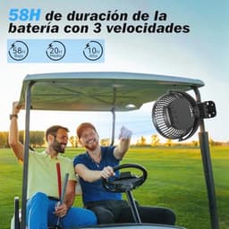Oplaadbare 10000 mAh Clip-on Ventilator met Afstandsbediening en LED-verlichting — thumbnail 5