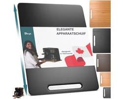 Ibyx Bamboe Schuifplank - Krasvrije Onderzetter met Wieltjes voor Koffiezetapparaat, Airfryer & Espressomachine - Keuken Organizer