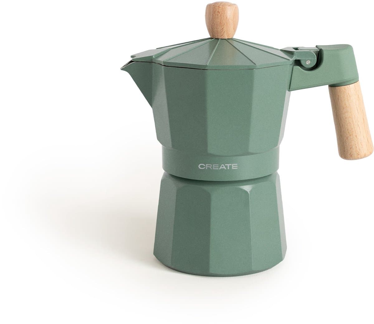 CREATE - Italiaanse koffiezetter - Sage - Zonder inductieadapter - 6 kopjes / 350ml - THERA MOKA RETRO — afbeelding 1