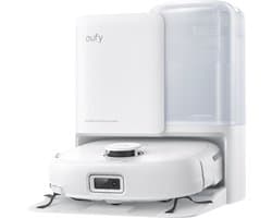 eufy Robotstofzuiger Omni E25, HydroJet dweilsysteem, 20.000 Pa zuigkracht, DuoSpiral borstels die ontklitten, CornerRover arm voor het schoonmaken van hoeken, alles-in-één station, voor gezinnen met huisdieren en kinderen.
