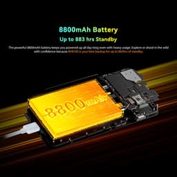 Blackview BV8100 24GB+256GB Outdoor Smartphone 4G LTE- Waterdicht IP68 - MTK G99 Android 14 - 6.5" FHD+ 50MP+32MP - 8800mAh 45W NFC/OTG/GPS/FM Oranje — thumbnail 3