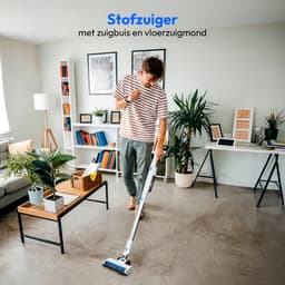 MEDION 2-in-1 handstofzuiger met zuigbuis en vloerborstel (BLDC-motor, HEPA-13 filter, filtering van stof en allergenen, sterke zuigkracht van 20 kPa, accu, laadstation, draadloos), MD11515, wit — thumbnail 3