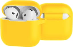Jumada's Case Geschikt voor AirPods 4 Hoesje Hoes Siliconen Met Clip Cover - Hoesje Geschikt voor Apple AirPods 4 Hoes Siliconen - Geel — thumbnail 2