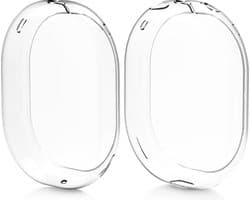 kwmobile koptelefoon hoes van TPU - geschikt voor Apple AirPods Max / AirPods Max 2 - 2x hoes voor hoofdtelefoon in transparant