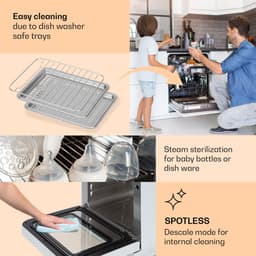 Klarstein 18 L Heteluchtfriteuse, Airfryer met Stoom- en Droogfunctie, Snelle XXL Heteluchtfriteuse, Timer, 10 Programma’s, Airfryer voor Heteluchtfrituren, 2450 W Heteluchtfriteuse zonder Vet — thumbnail 8