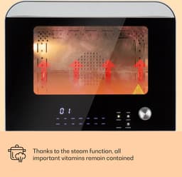 Klarstein 18 L Heteluchtfriteuse, Airfryer met Stoom- en Droogfunctie, Snelle XXL Heteluchtfriteuse, Timer, 10 Programma’s, Airfryer voor Heteluchtfrituren, 2450 W Heteluchtfriteuse zonder Vet — thumbnail 6