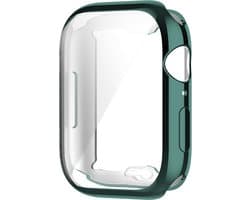 Watch case screenprotector - hoesje - geschikt voor Apple Watch Series 7/8/9 - 45 mm - groen