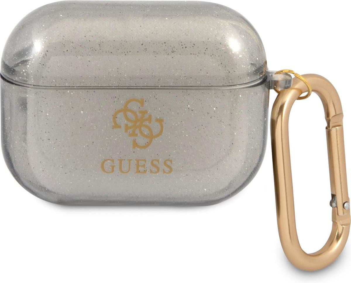 Guess TPU Glitter Case AirPods Pro Zwart — afbeelding 1