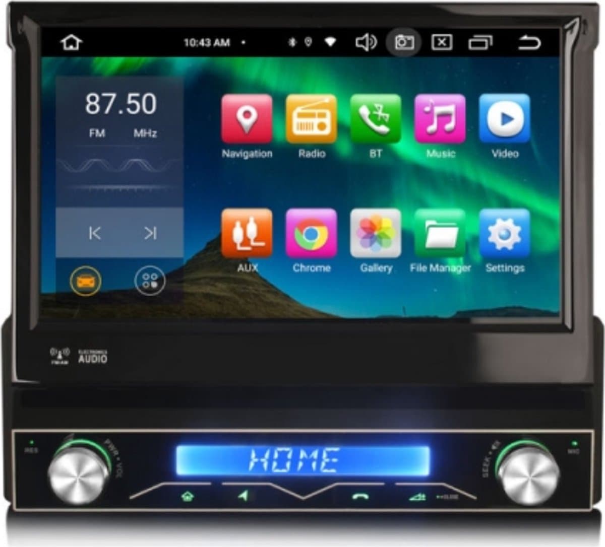 1 din Autoradio klapscherm | CarPlay & Android Auto — afbeelding 1