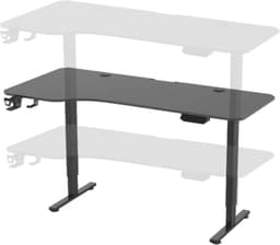 Game bureau Stryn zit sta elektrisch 160x60/75x72-117 cm zwart pro.tec — thumbnail 4