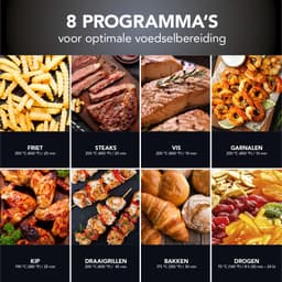 GOURMETmaxx Digitale Heteluchtfriteuse XXL - 9L Oven | Airfryers met timerfunctie, touchdisplay, draaispit, shaslikspiezen | Vetarm, energiebesparend frituren | 8 programma's, 1800 W — thumbnail 2
