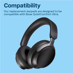 MMOBIEL Vervangende Oorkussens Geschikt voor Bose QuietComfort Ultra Wireless Noise Cancelling Hoofdtelefoons – Memory Foam en Protein PU Koptelefoon Oorkussens - Noise Isolation Earpads – Zwart — thumbnail 5