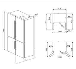 Smeg Koelvriescombi FQ60NDE |  | 8017709337674 — thumbnail 4
