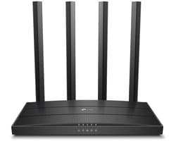 TP-Link Archer C6 - Draadloze Router - 1200 Mbps - WiFi 5 - Zwart