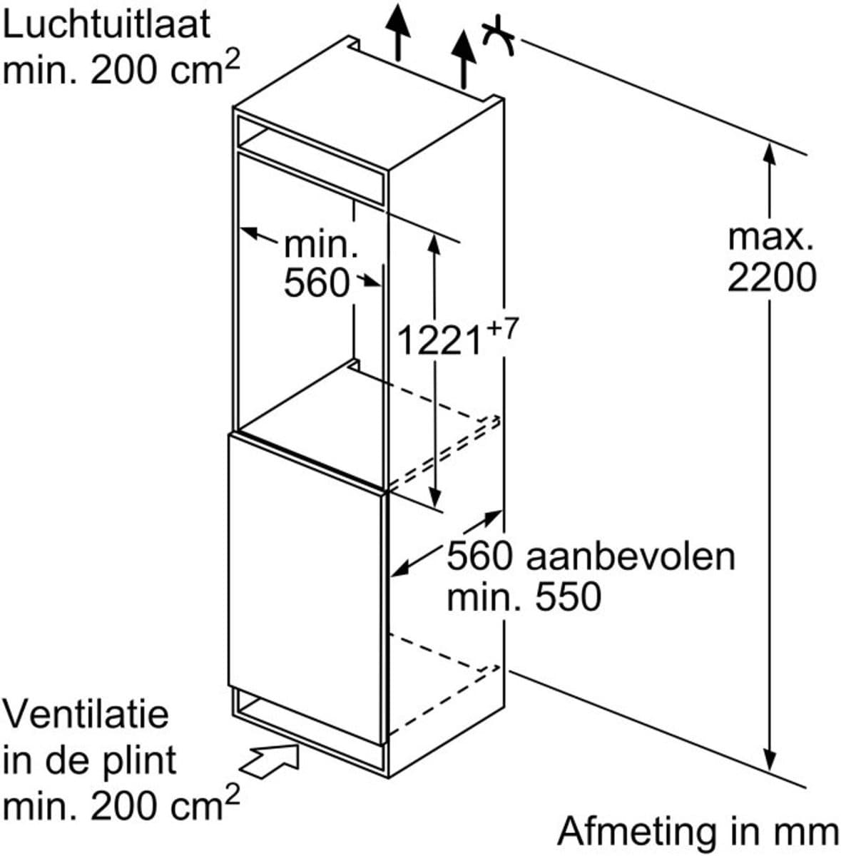 Siemens KI42LNSE0 - iQ100 - Inbouwkoelkast — afbeelding 1