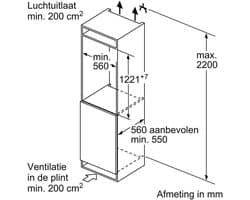 Siemens KI42LNSE0 - iQ100 - Inbouwkoelkast