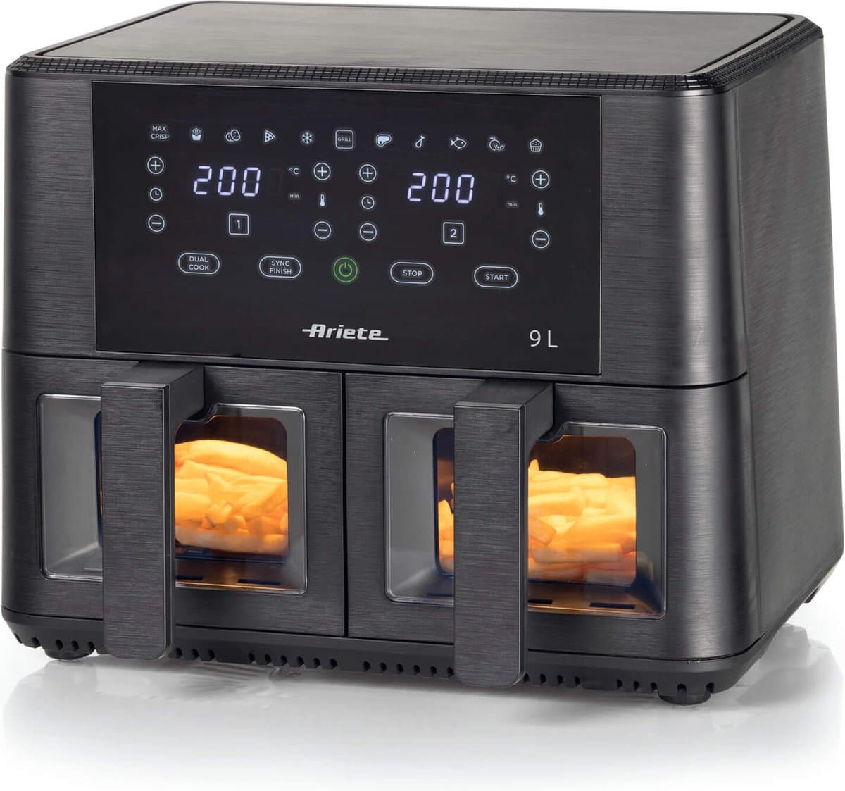 Ariete 4631 Dubbele Airfryer 9L 2400W Zwart — afbeelding 1