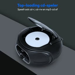 MEDION draagbare boombox E65711, CD/MP3-speler, FM, AUX, werkt op batterijen, zwart — thumbnail 5