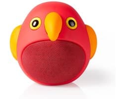 Bluetooth-Speaker - Maximale batterijduur: 3 uur - Handheld Ontwerp - 9 W - Mono - Ingebouwde microfoon - Koppelbaar - Animaticks Perry Parrot - Rood