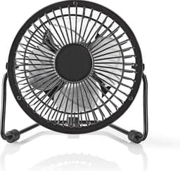 Nedis Tafelventilator - USB Gevoed - Diameter: 100 mm - 3 W - 1-Snelheid - Zwart — thumbnail 1
