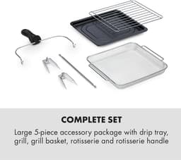 Klarstein AeroVital Cube – Heteluchtfriteuse, Airfryer zonder Olie, 50 tot 220 °C, Heteluchtfriteuse met 1600 Watt, 12 Liter Inhoud, Timer, 13 Programma’s, Zwart — thumbnail 7