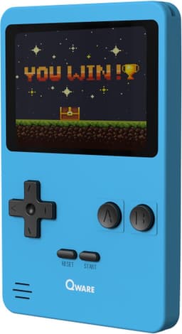 Qware - Retro Gamer - Retro Spelcomputer - Retro Console - Mini Spelcomputer - 2.8 inch - 8-Bit - 240 Games - Klassiek - Nostalgie - Spelletjes - Blauw — thumbnail 1
