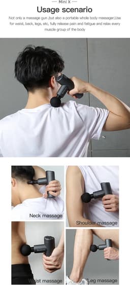DrPhone CalmPulse – Mini Draagbare MassageGun – Ontspanning – Massage – Met Vier Standen – Met Drie Snelheden - Fitness Spier Massage – Donker grijs — thumbnail 4