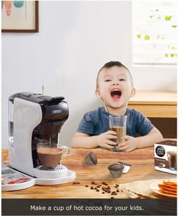 HiBREW H1A 4 IN 1 Expresso Koffiezetapparaat Compatibel met Dolce Gusto Gemalen Koffie(Wit)-Koud en Heet Extractiesysteem-19 Bar Hoge Druk-2 Kopjes Maatopties-Veilig, Geluidsarm en Makkelijk Schoon Te Maken — thumbnail 5