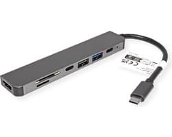 VALUE USB TypE C Dockingstation, HDMI 4K60, 2x USB2.0 (A+C) + 1x USB3.2 Gen1 (A), 1x PD, 1x SD/TF