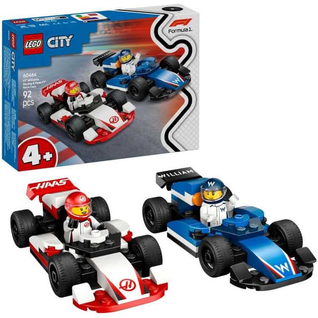 LEGO City - F1 Williams Racing en Haas F1 racewagens Constructiespeelgoed