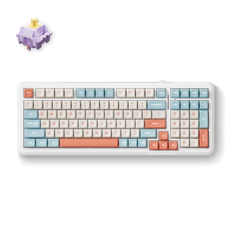 MCHOSE K99 Horizon Orange Hyacinth Wireless Gasket Mount Mechanical toetsenbord — afbeelding 1