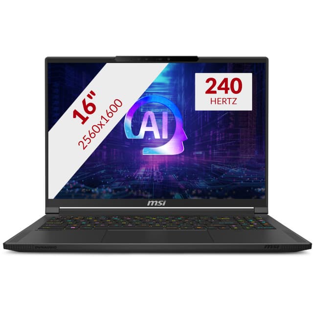 MSI Stealth A16 AI+ A3XWHG-013NL 16'' Copilotplus gaming laptop