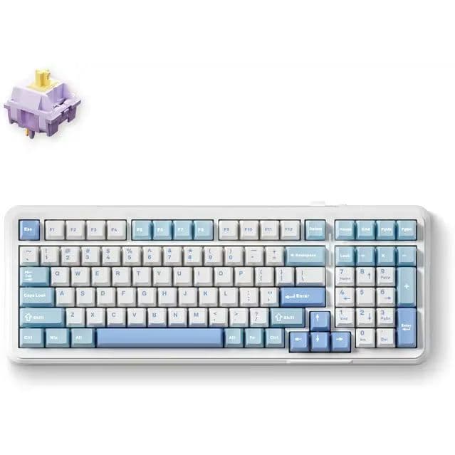 MCHOSE K99 Sky Blue Hyacinth Wireless Gasket Mount Mechanical toetsenbord — afbeelding 1