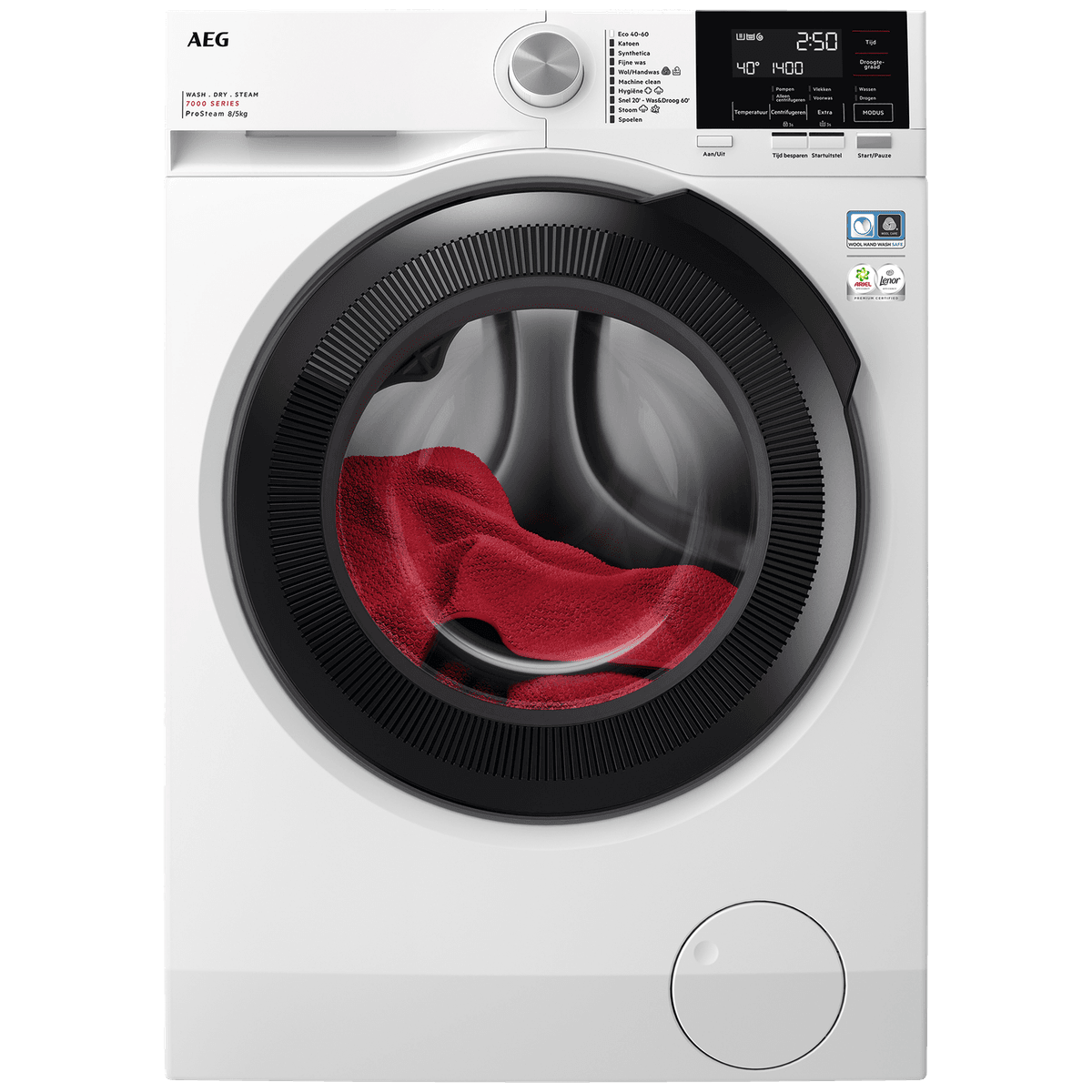 AEG LWR73864 ProSteam - Was-droogcombinatie - 8 kg + 5 kg - 1600 rpm - 76 dB — afbeelding 1