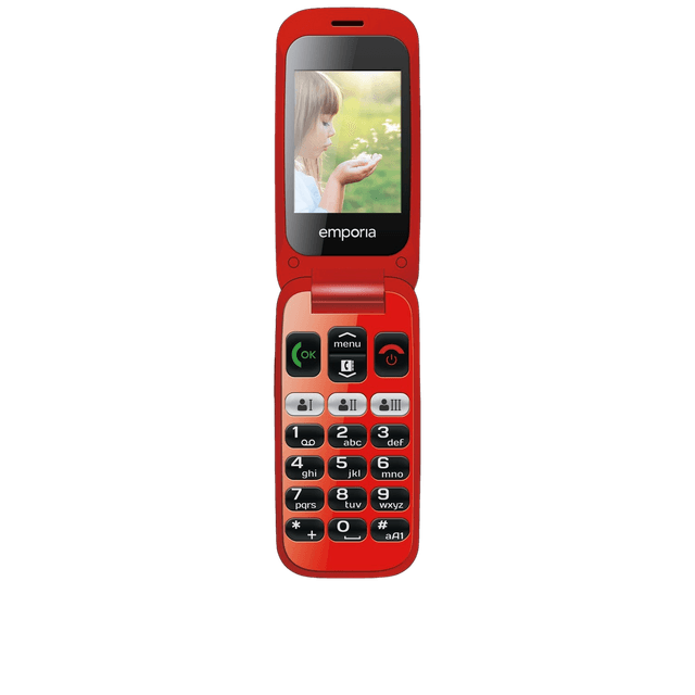 EMPORIA ONE SR FEATURE PHONE BLACK/RED V.3 - 32 MB Zwart-Rood