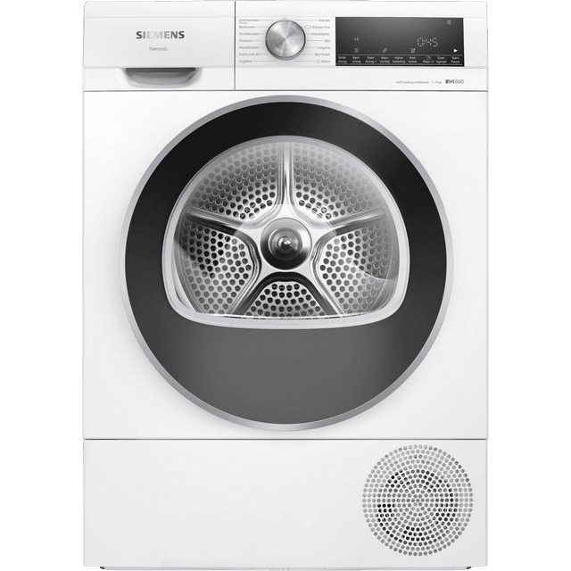 SIEMENS WQ45G2D5NL Self Cleaning Condenser - Warmtepompdroger - 9 kg - 61 dB - Energielabel C