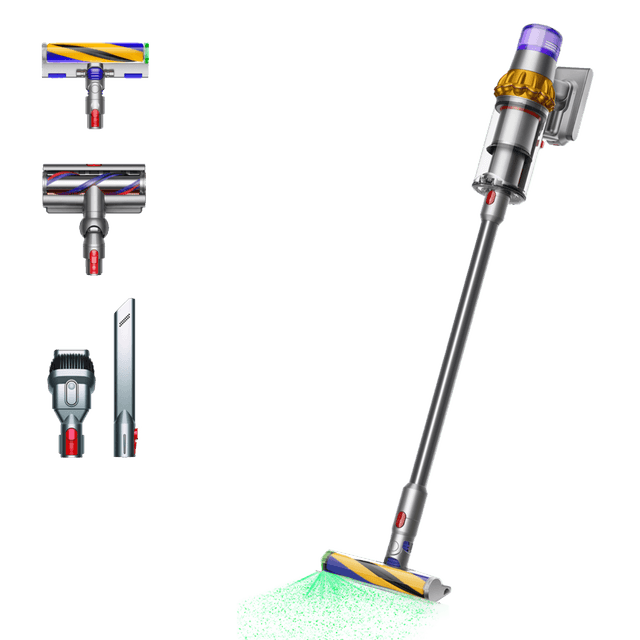 DYSON V15 Detect Absolute 2023 - Steelstofzuiger incl. kruimelzuiger - Accuduur 60 min - Geel