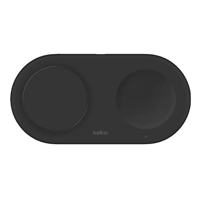 BELKIN Belkin 2in1 Qi2 15w Magnetic Charging Pad, Zwart - Geschikt voor MAGSafe Draadloze oplader