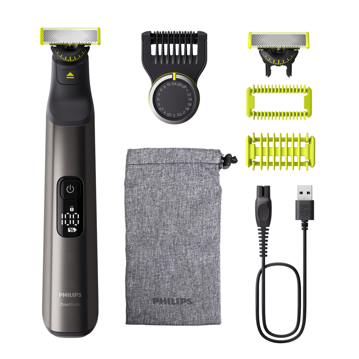 PHILIPS OneBlade Pro 360 Face + Body QP6552/15 Multigroomer Chroom — afbeelding 1