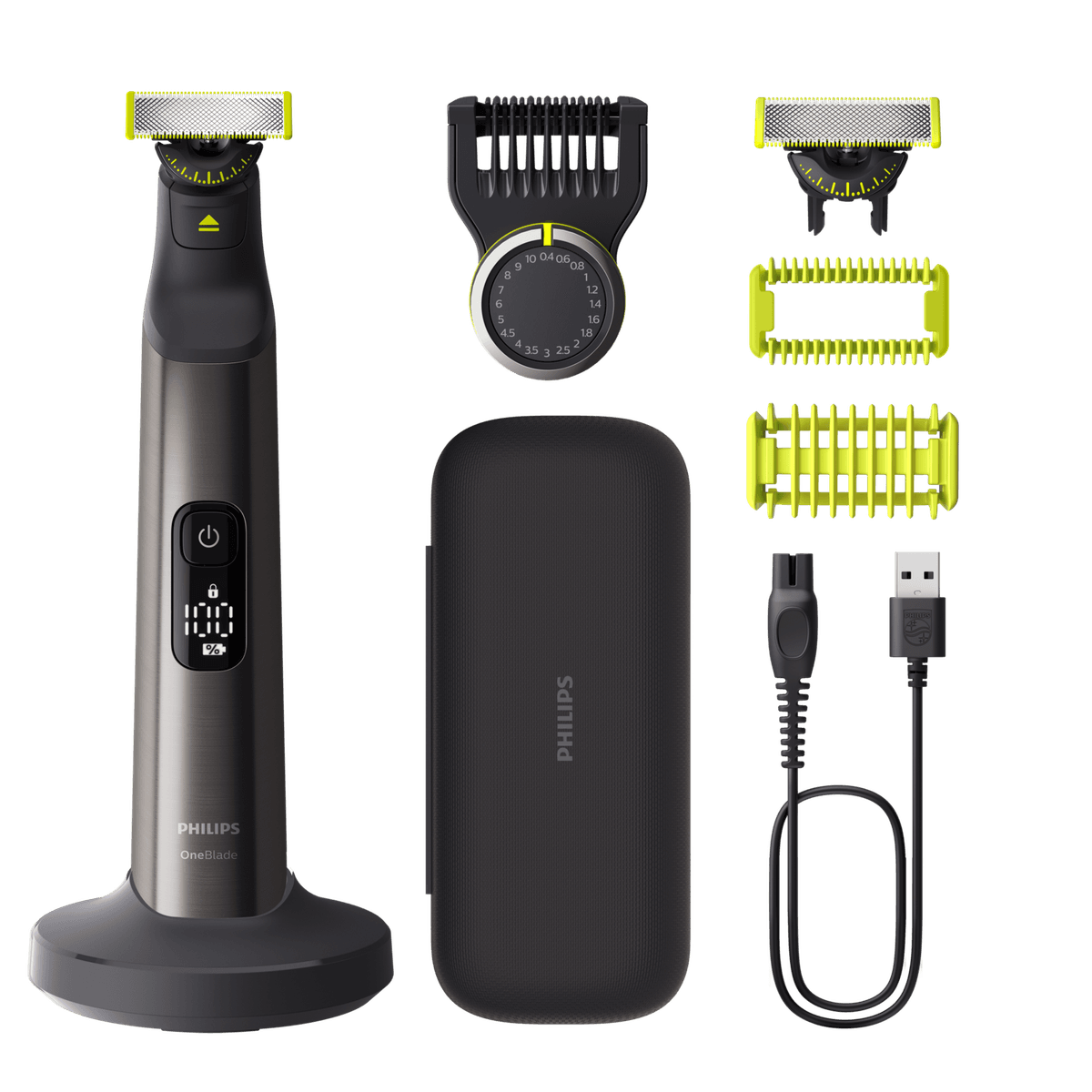 PHILIPS OneBlade Pro 360 Face + Body QP6652/61 Multigroomer Chroom — afbeelding 1