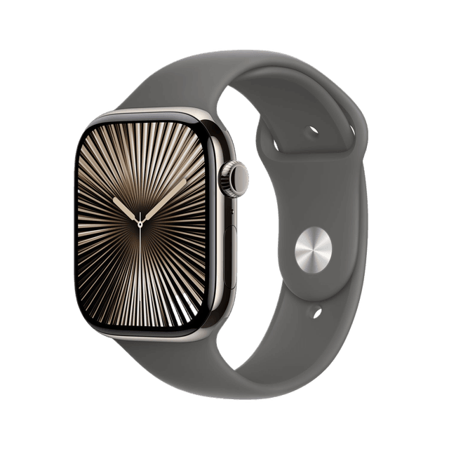 Apple Watch Series 10 GPs + Cellular 46mm Stone Grey Sport Band S/m Smartwatch Natural