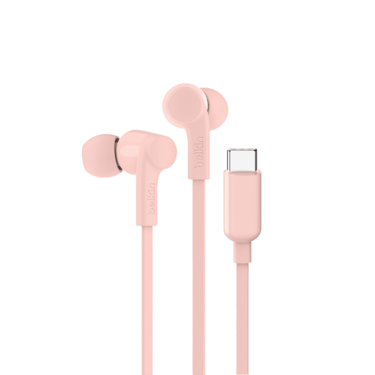 BELKIN USB‑C Oordopjes met instelbare volumebegrenzing – Roze — afbeelding 1