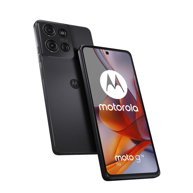 MOTOROLA Motorola Moto G75 - 5G - Charcoal Grey - 256 GB Grijs