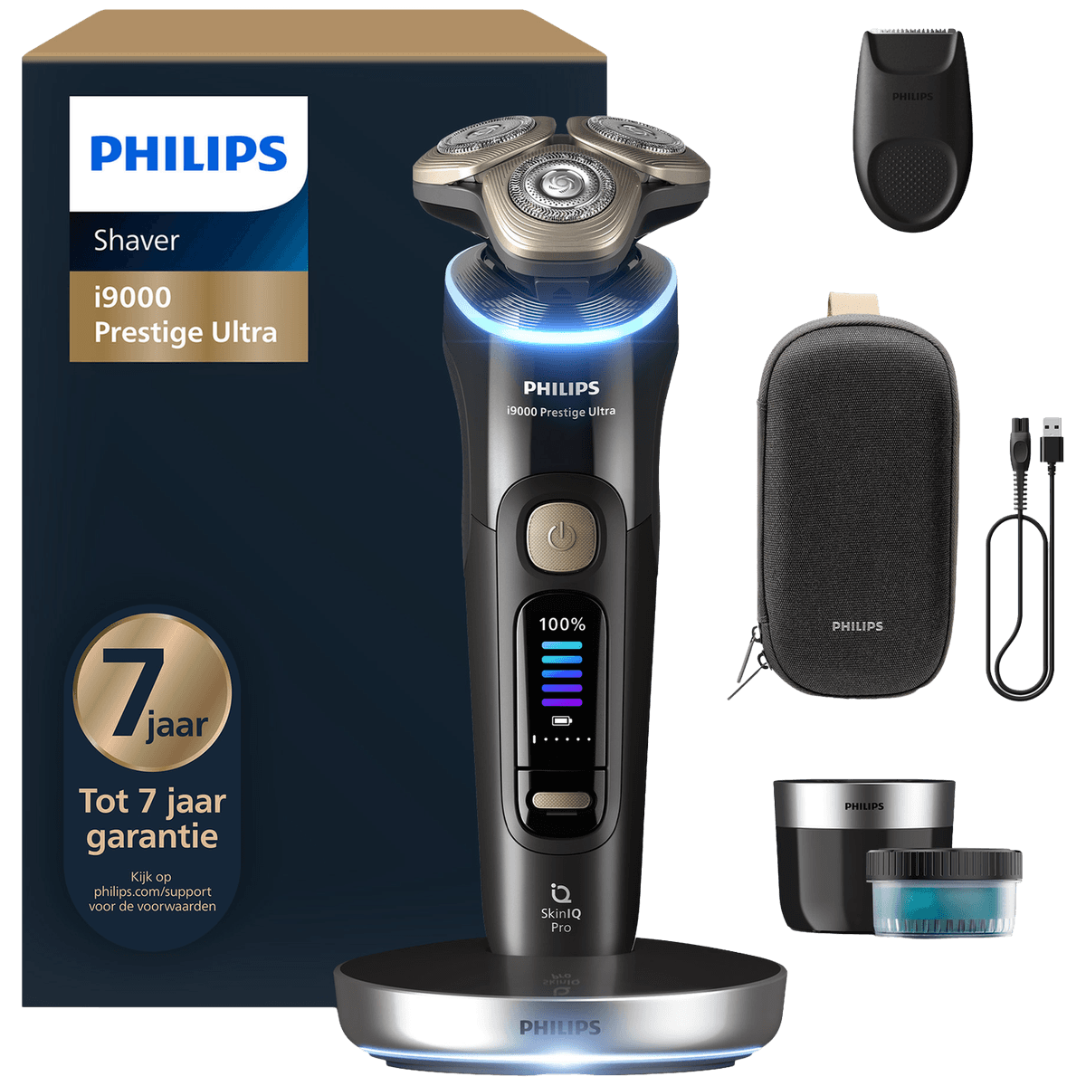 PHILIPS Shaver i9000 Prestige Ultra Wet&Dry XP9400/31 Scheerapparaat Zwart — afbeelding 1